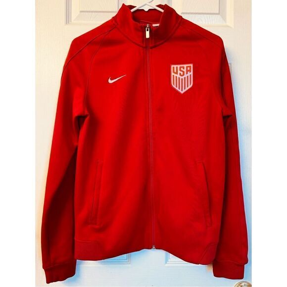 Nike USA N98 Red/Silver Soccer Track Jacket Men's Size Small - Picture 2 of 13